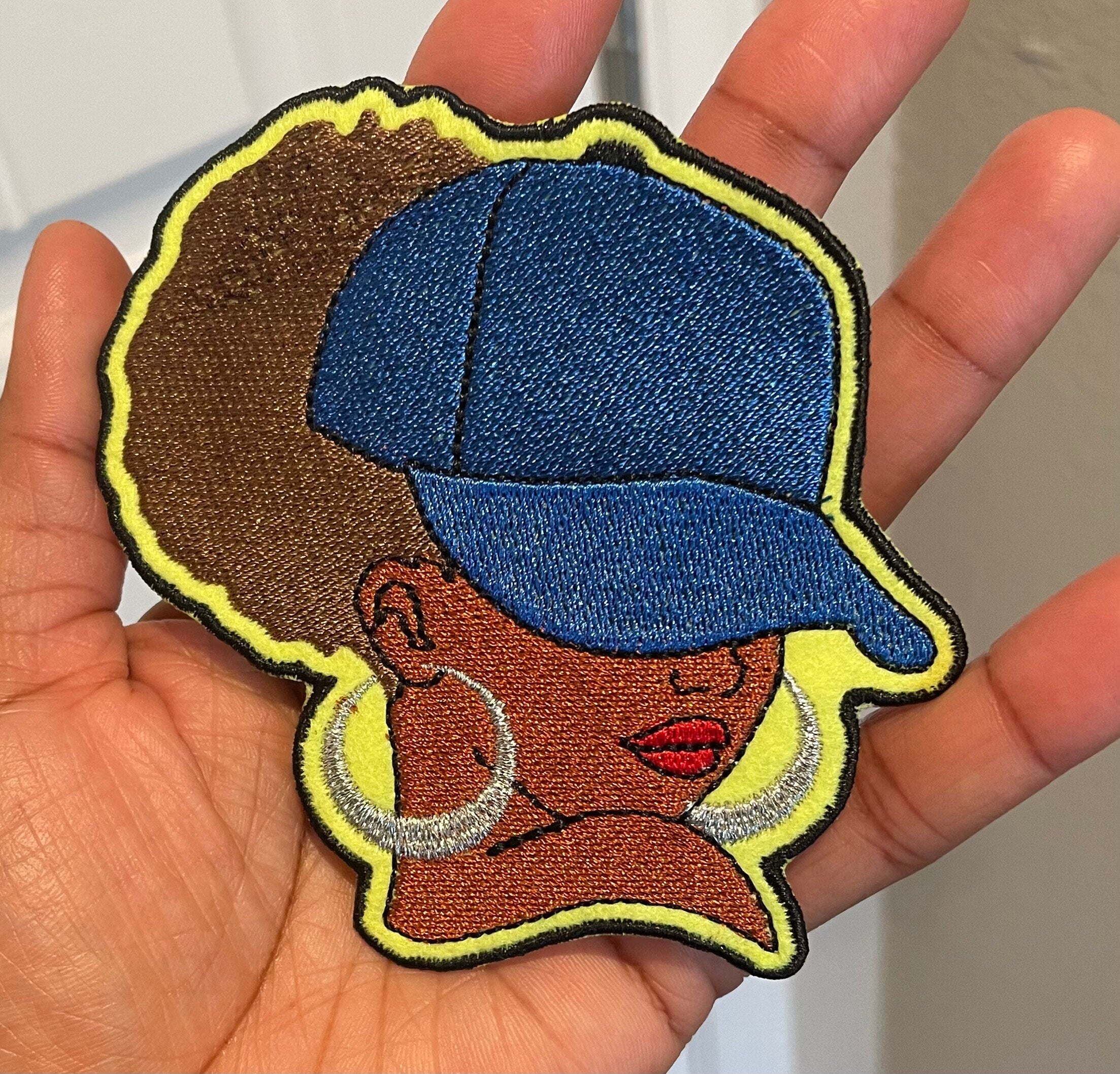 Afro Woman Embroidered Iron-on Patch