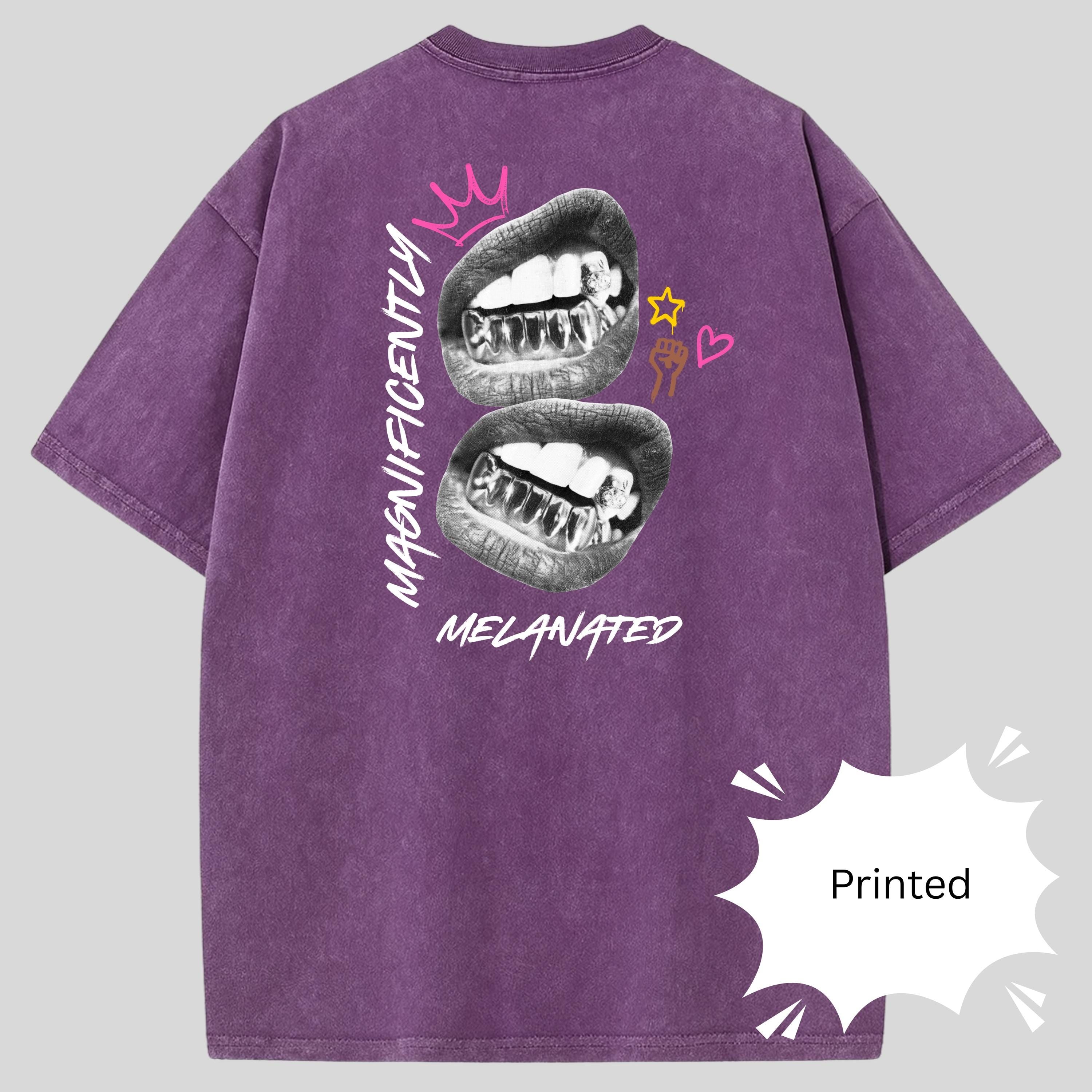 Magnificently Melanated Acid Wash Oversized T-Shirt