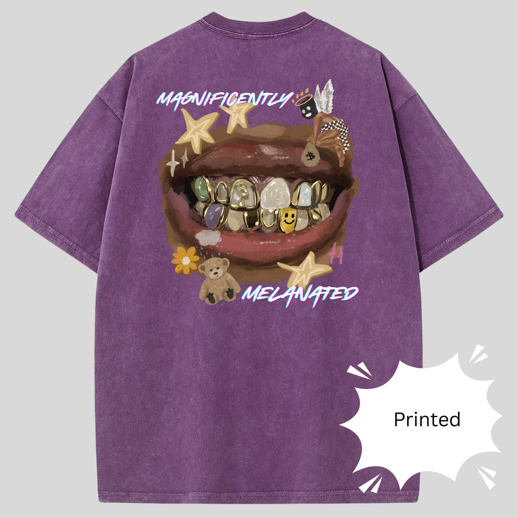 Magnificently Melanated Acid Wash T-Shirt