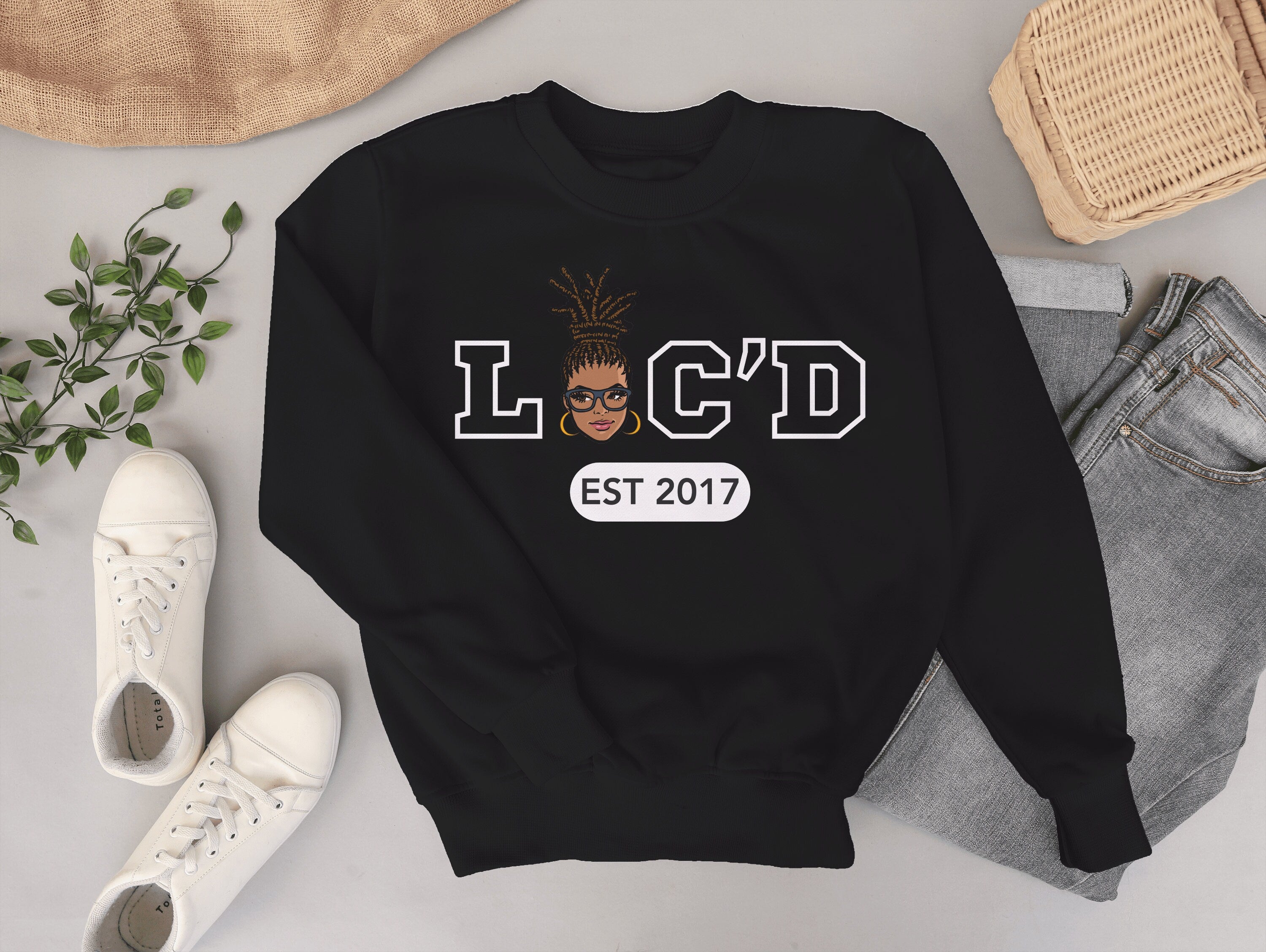 Embroidered Loc'd Establishment Crewneck Sweatshirt