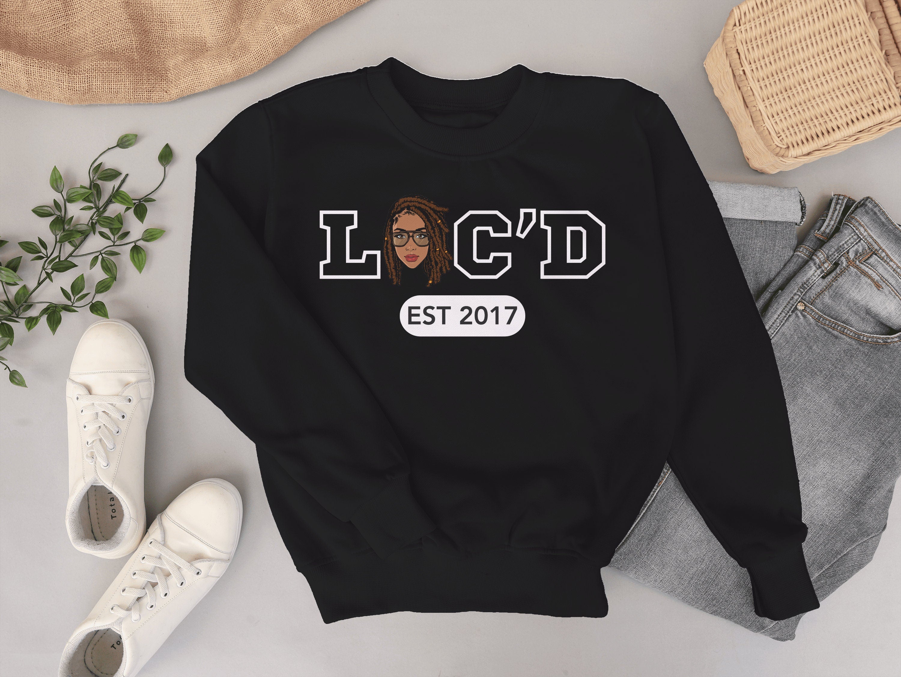 Embroidered Loc'd Establishment Crewneck Sweatshirt