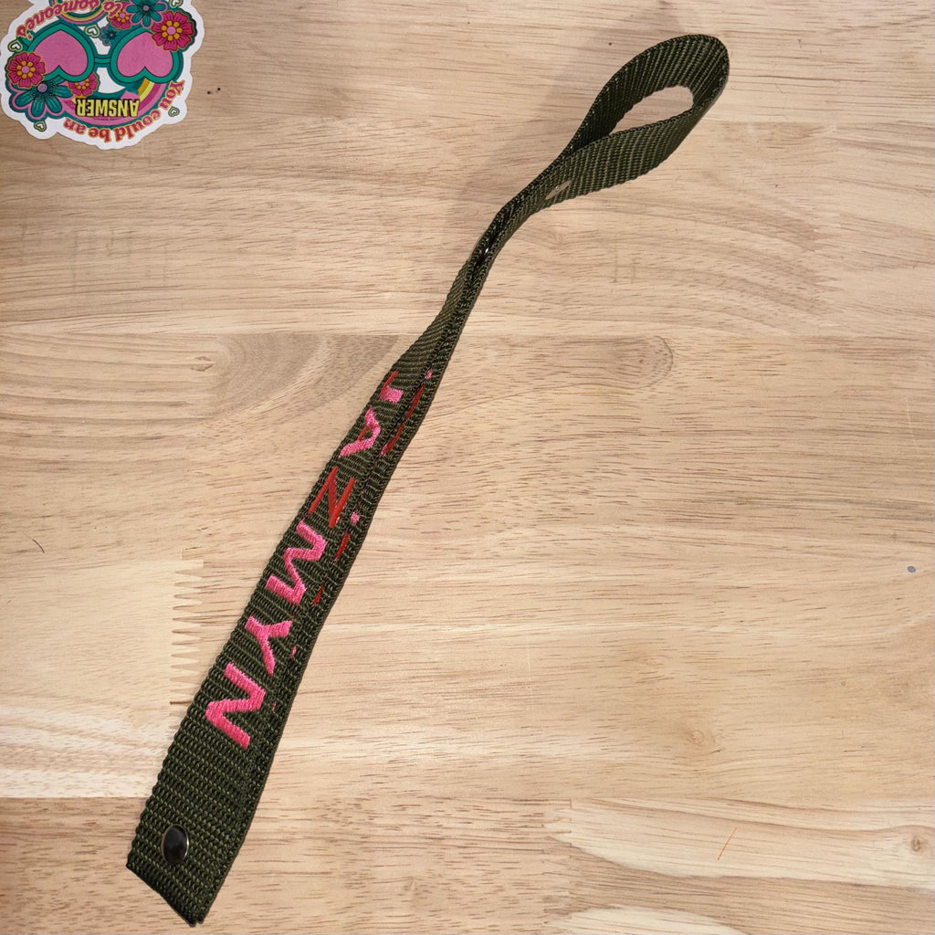Personalized Custom Embroidered Luggage Tag: Double Sided