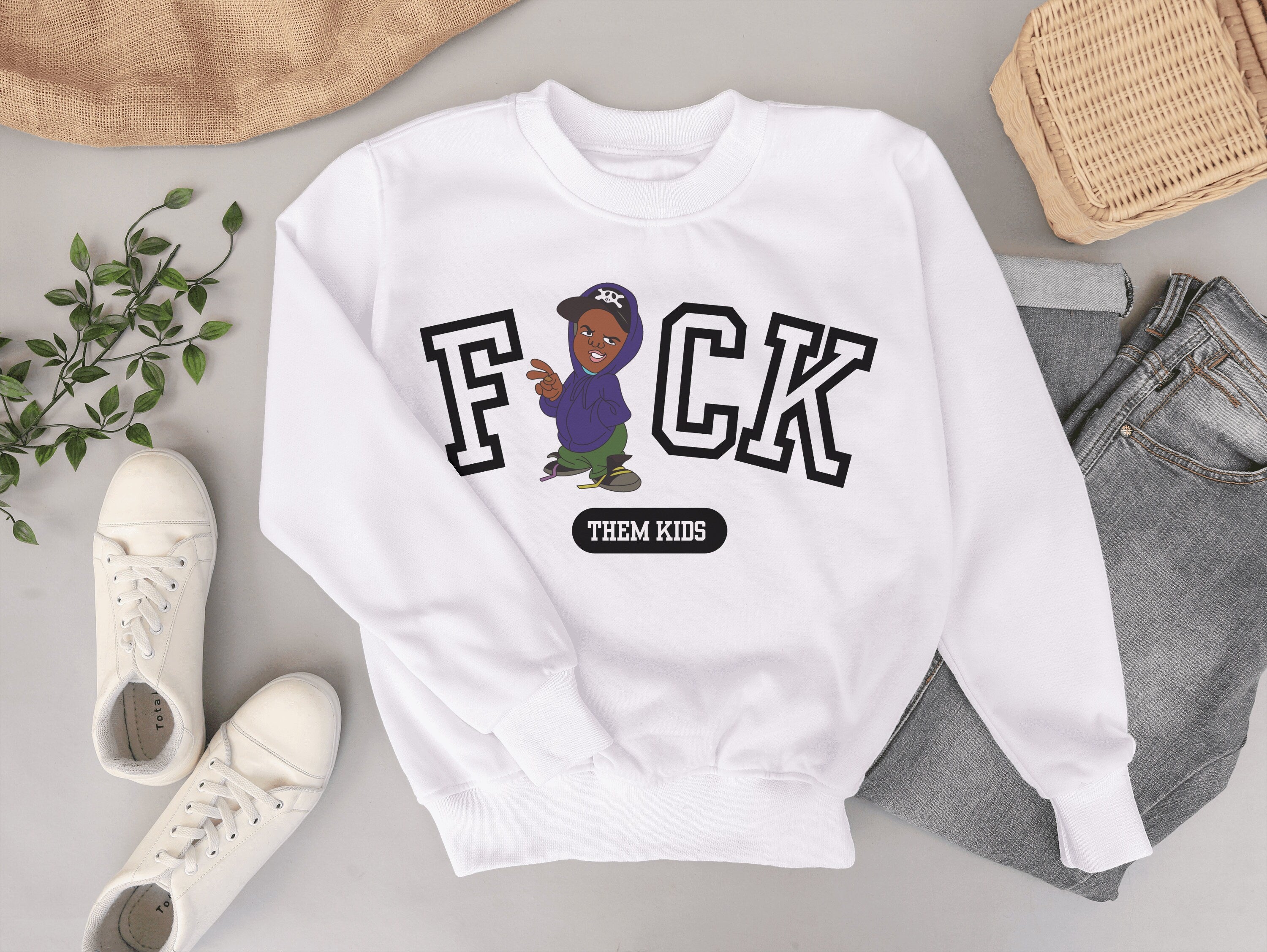 F*ck Them Kids 90s Inspired Crewneck Sweatshirt