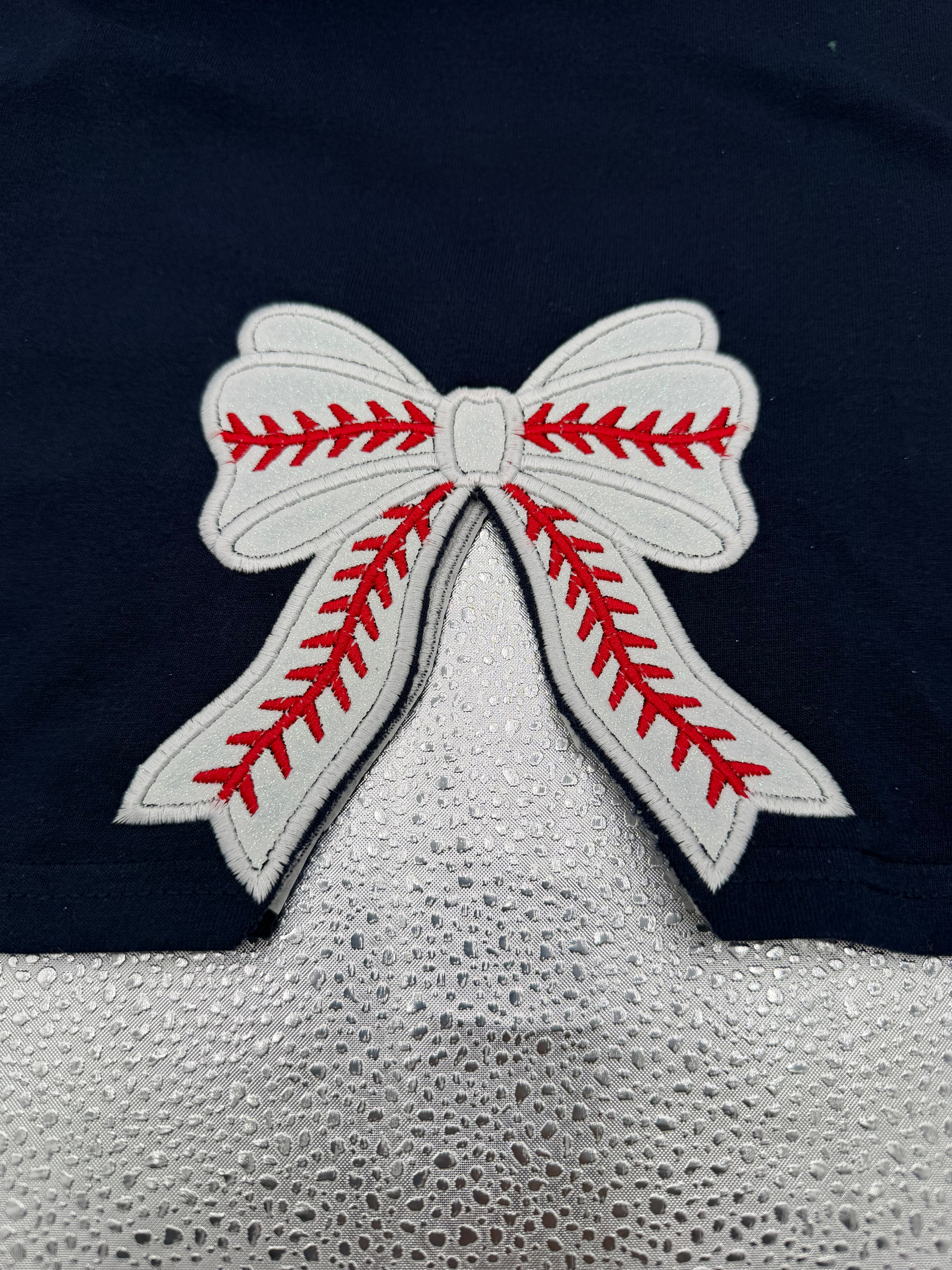 Embroidered Baseball Mom Short Sleeve Shirt