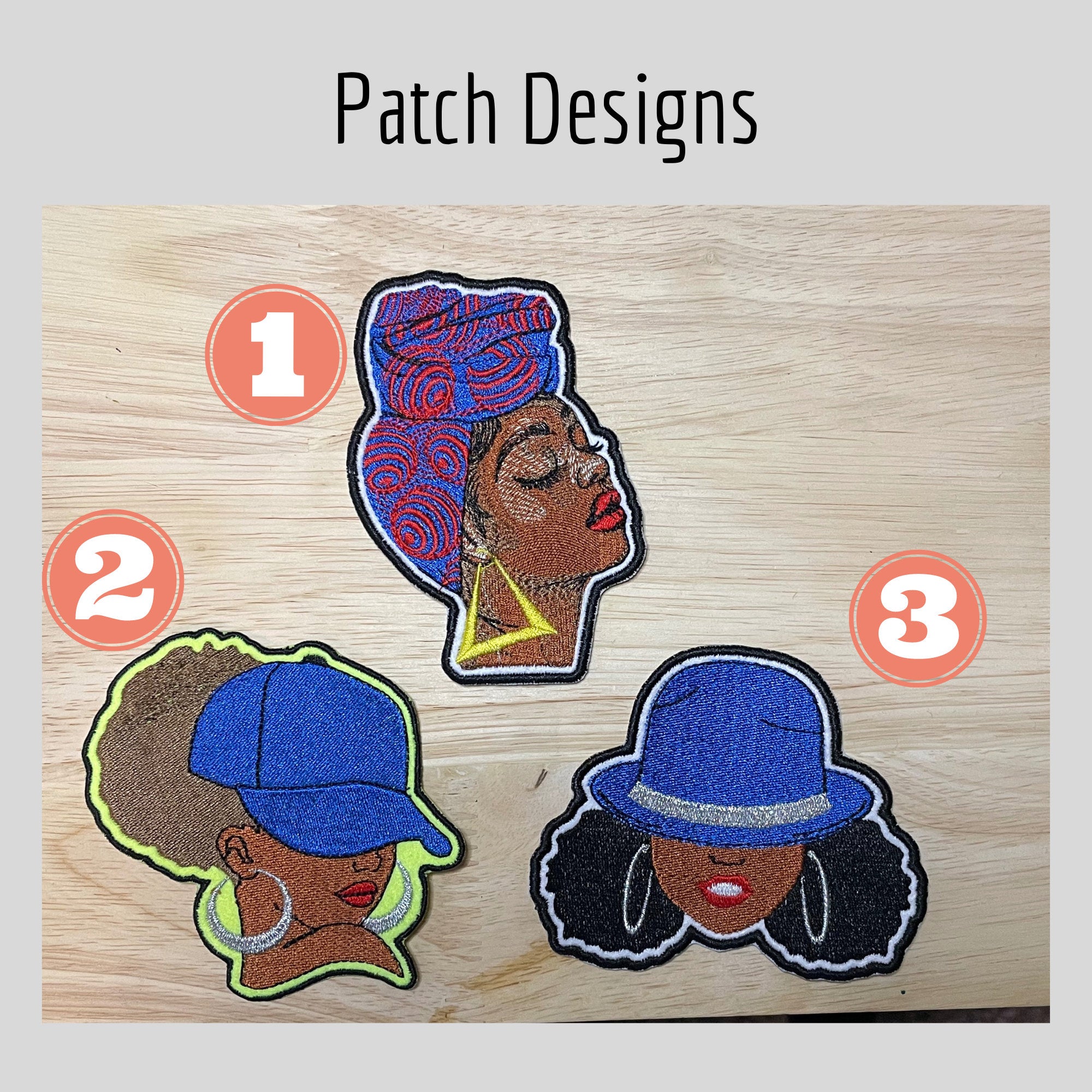 Afro Woman Embroidered Iron-on Patch