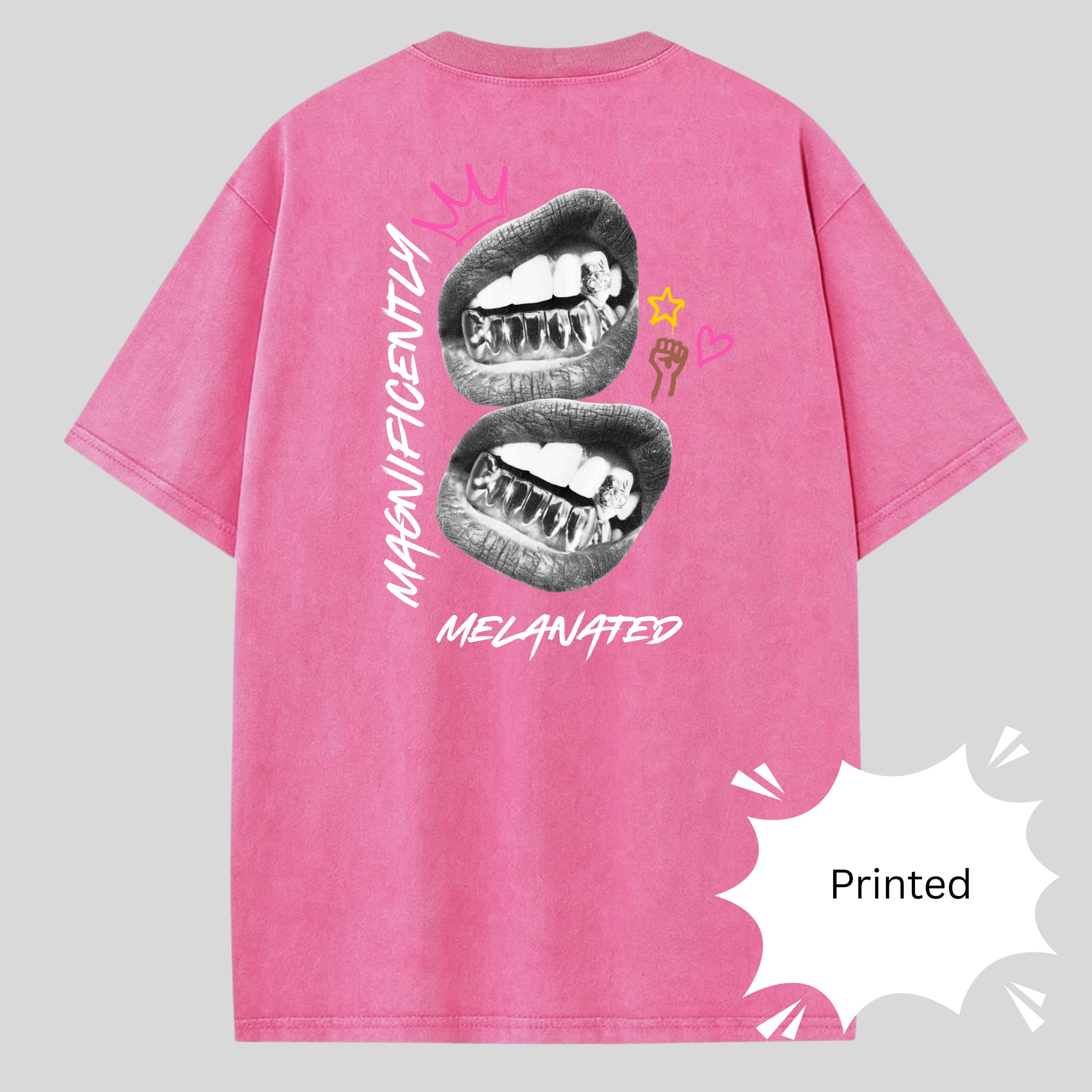 Magnificently Melanated Acid Wash Oversized T-Shirt