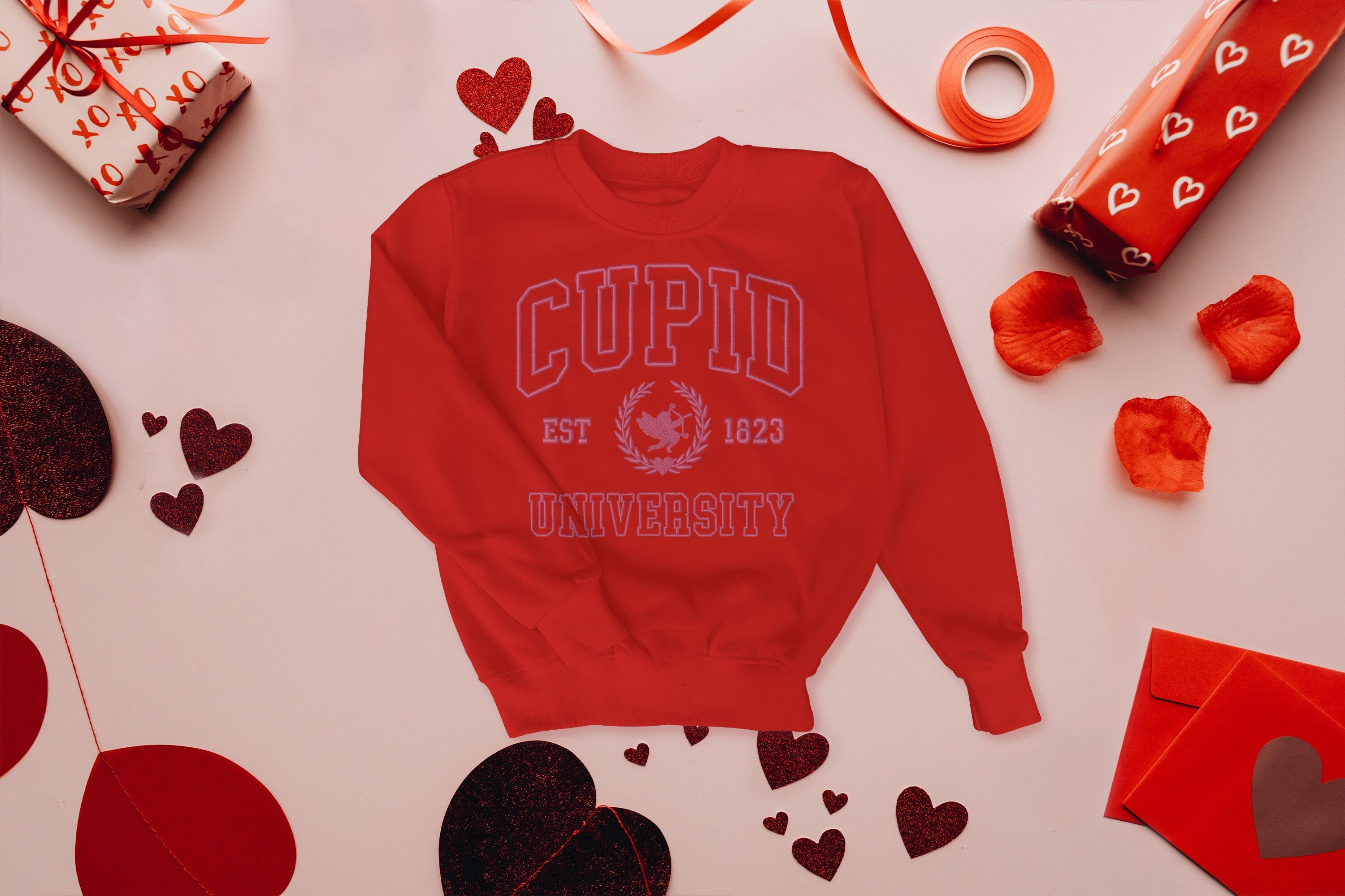Embroidered Cupid University Sweatshirt
