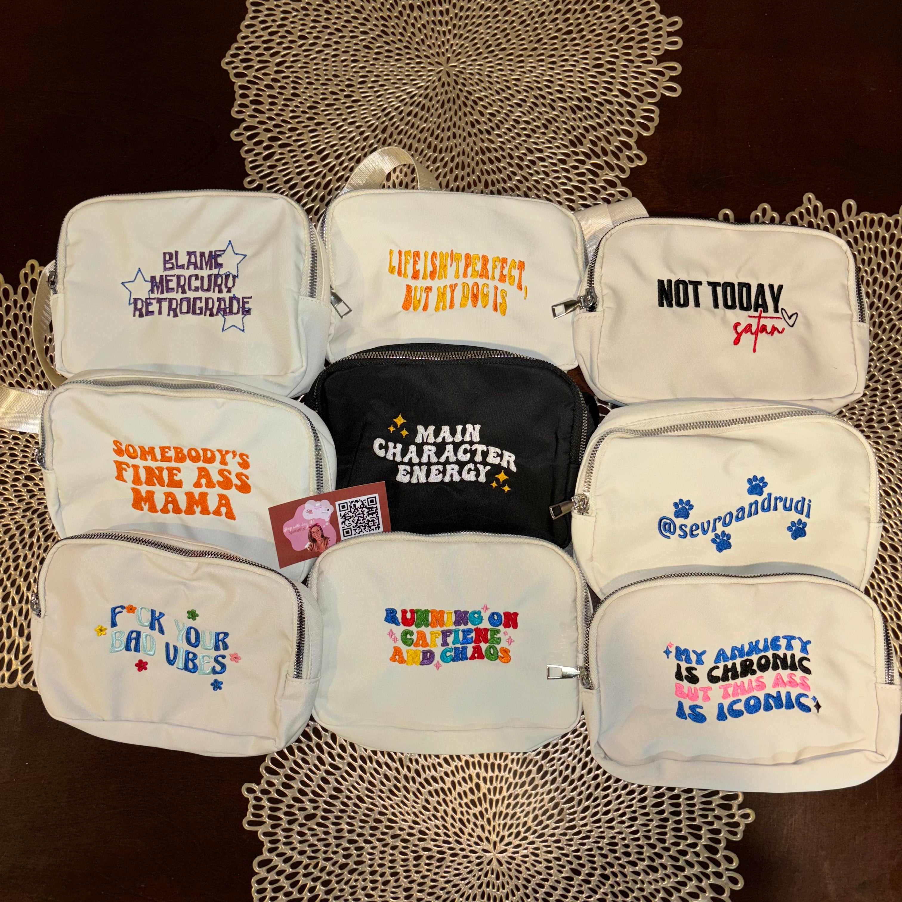 Custom Nylon Belt Bag: One Pocket