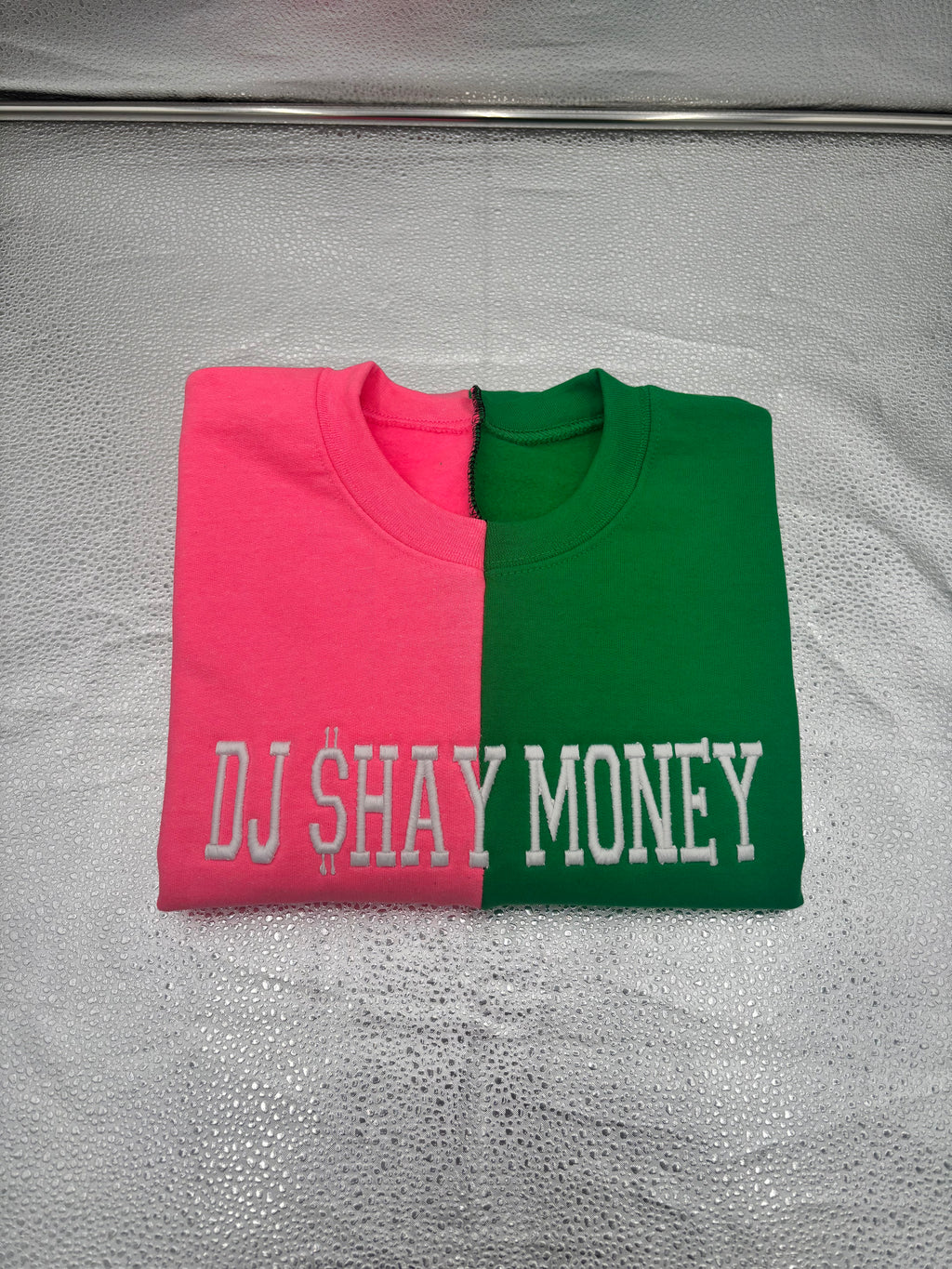 Custom Split Color Crewneck | Personalized Embroidered Sweatshirt