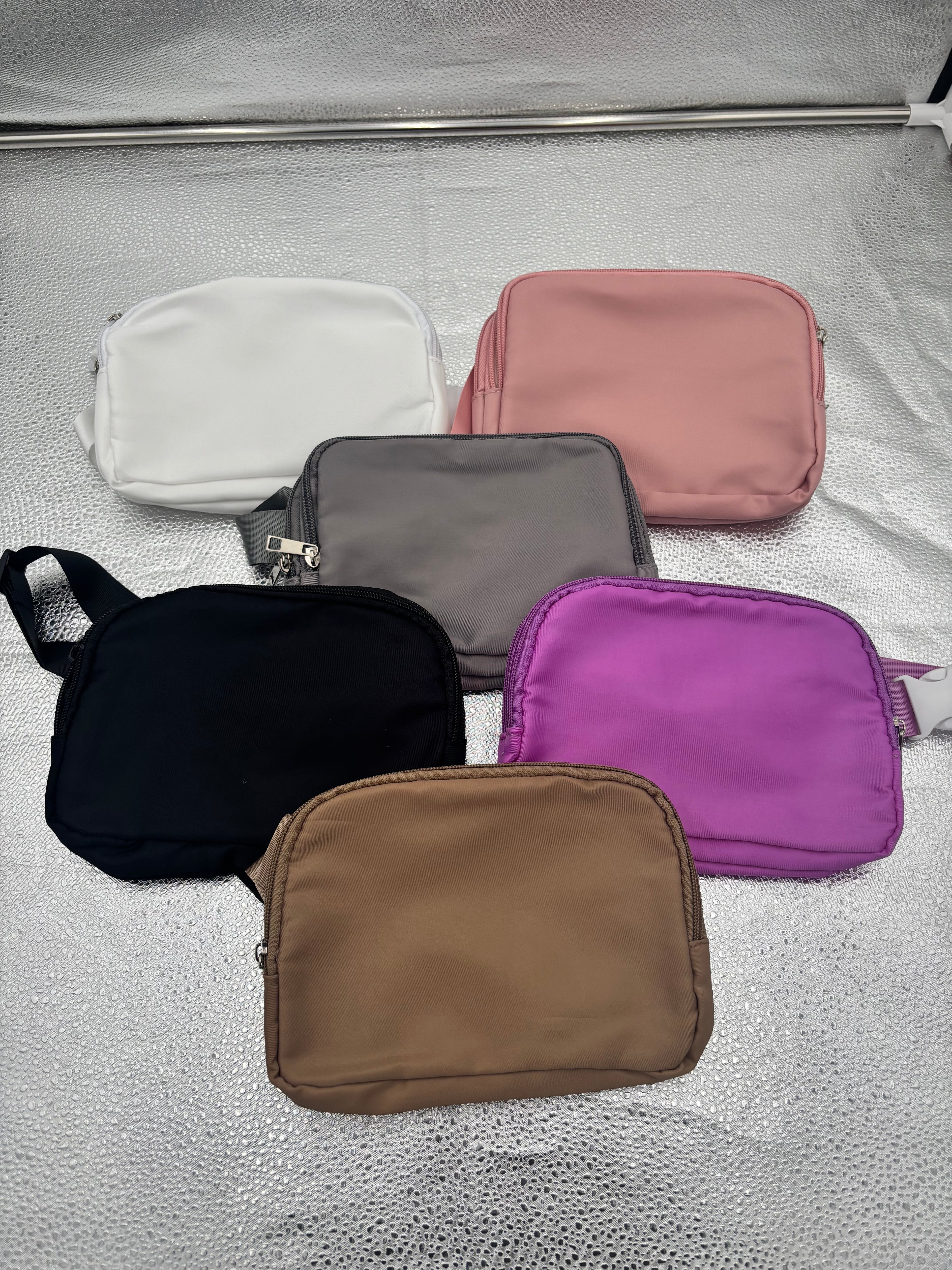 Custom Nylon Belt Bag: Double Pocket