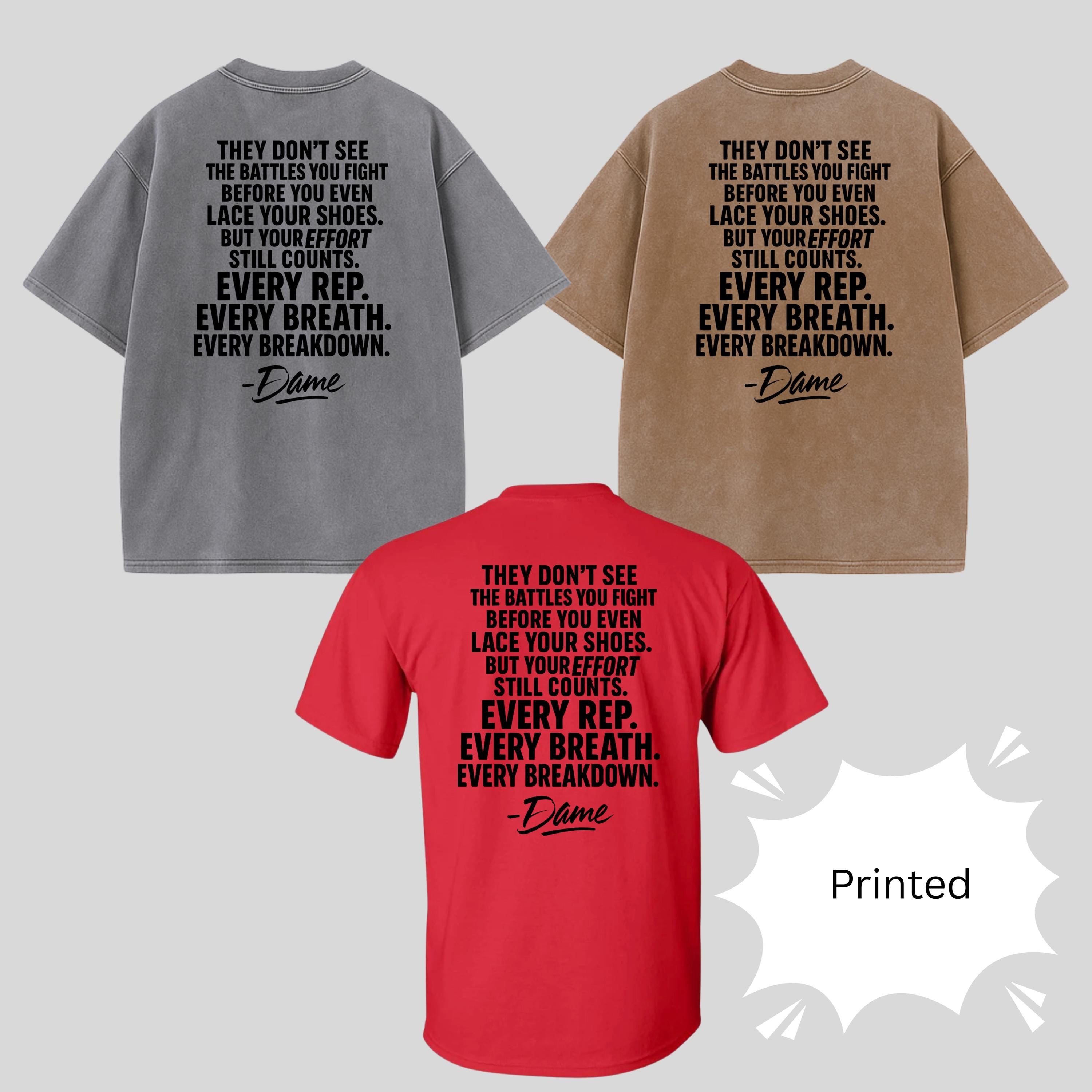 Broadnax Fitness Motivational Oversized Workout Shirt