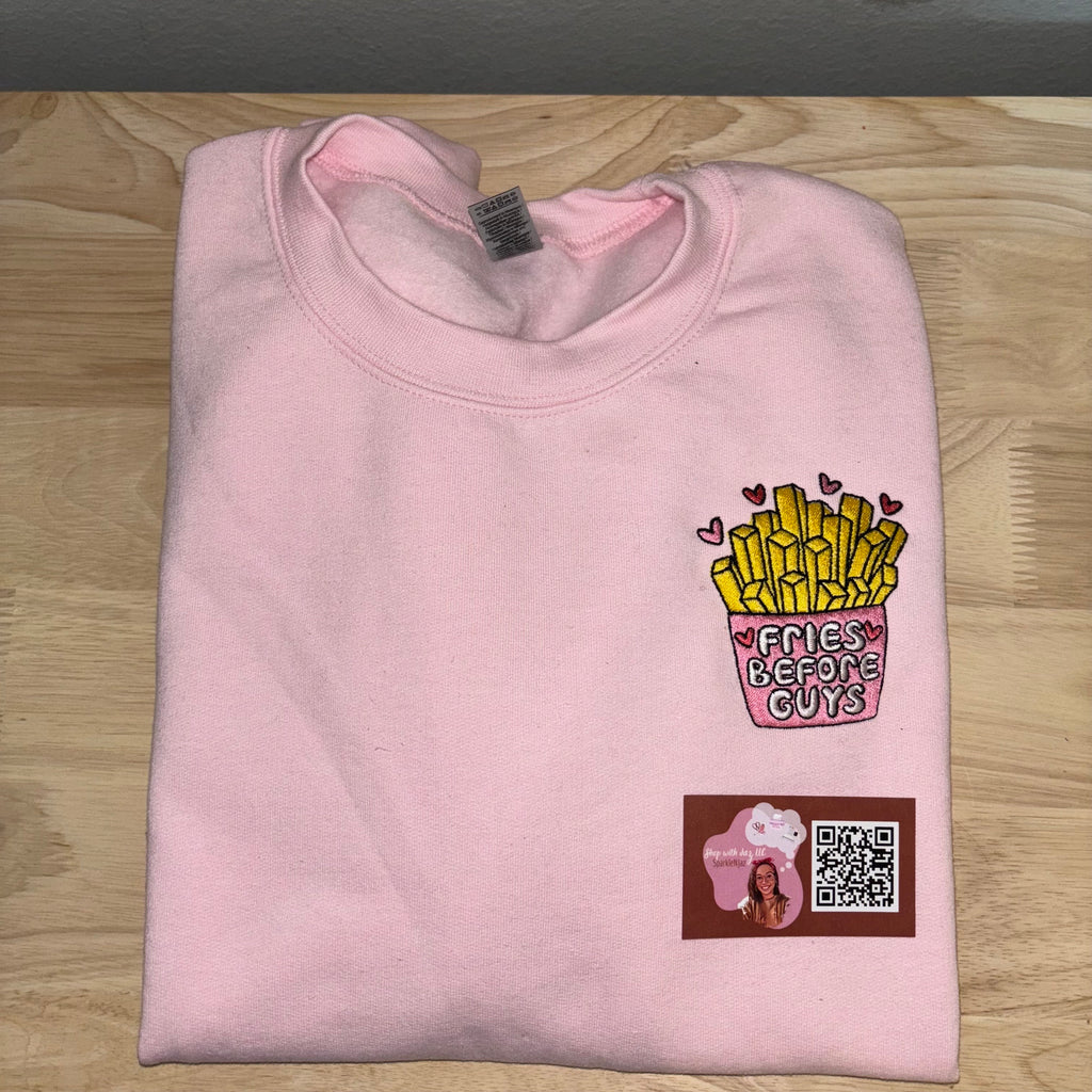 Embroidered Fries Before Guys Sweatshirt