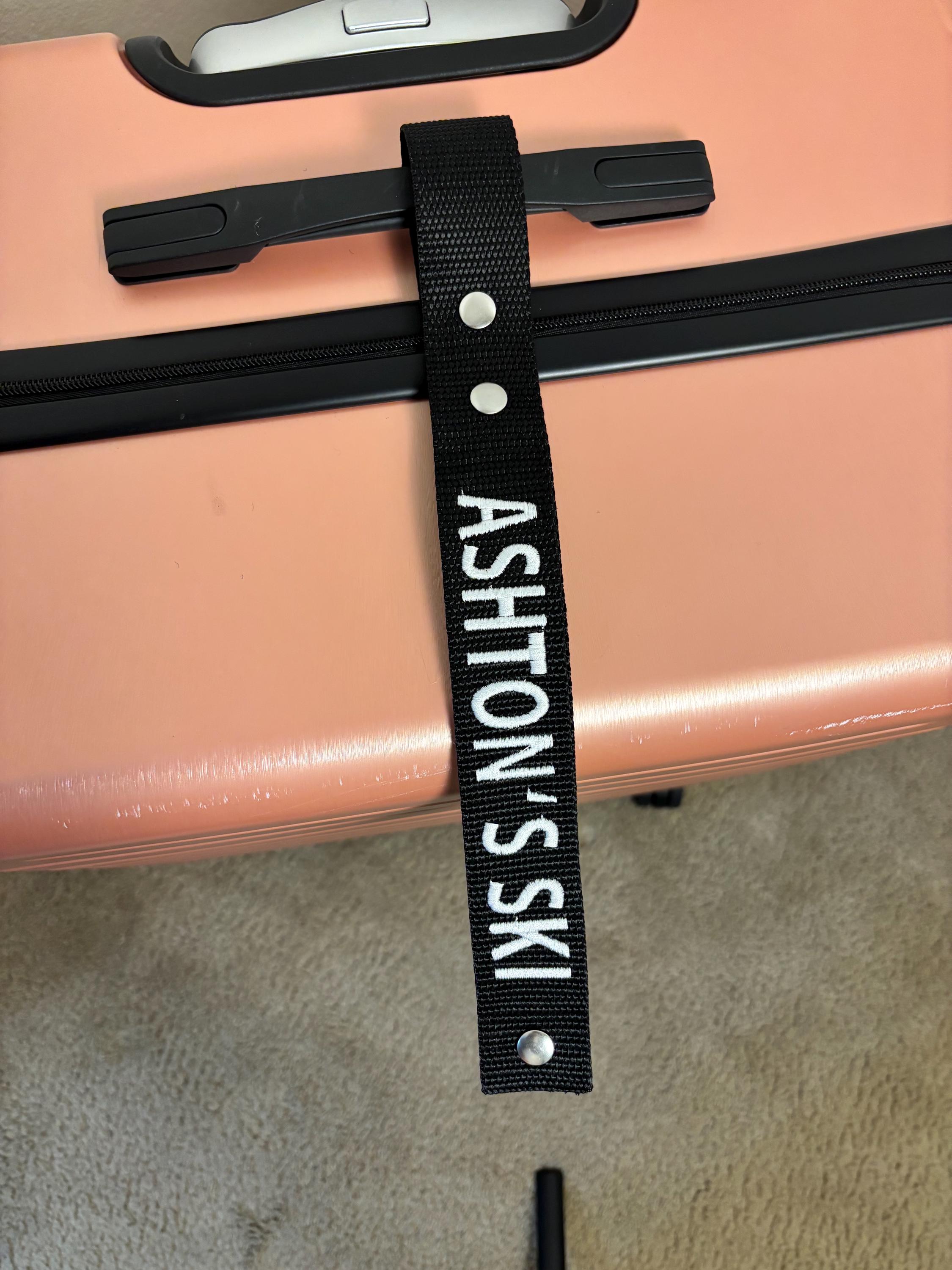 Personalized Custom Embroidered Luggage Tag: Double Sided