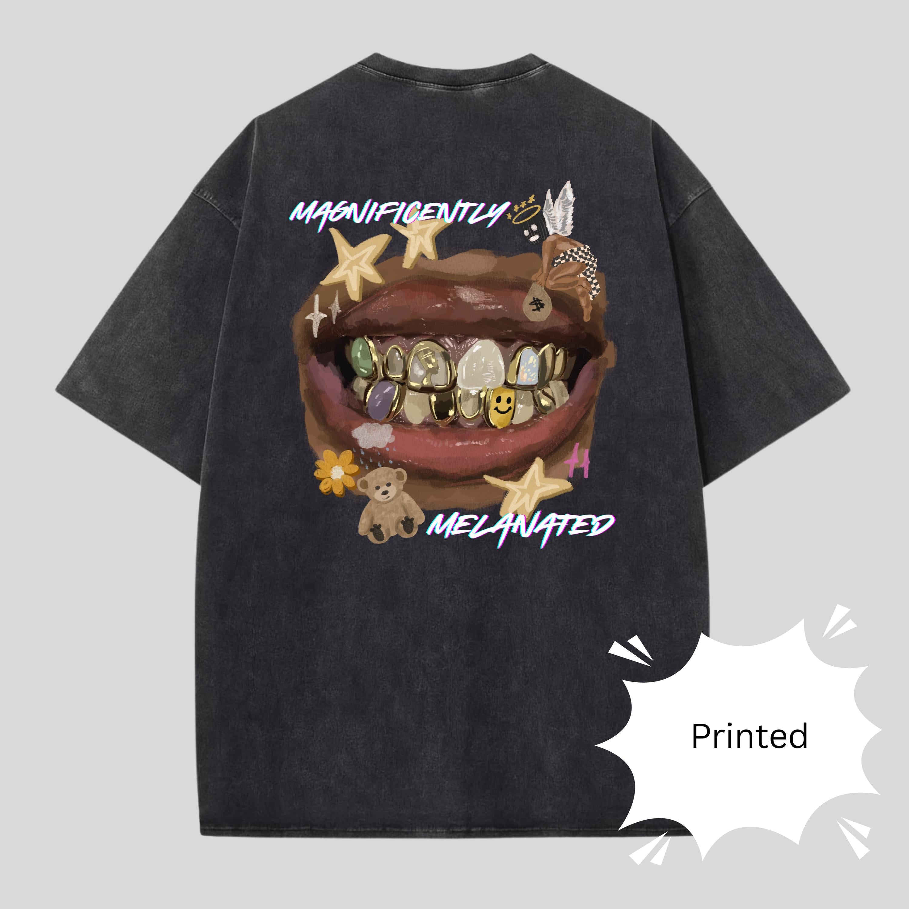 Magnificently Melanated Acid Wash T-Shirt