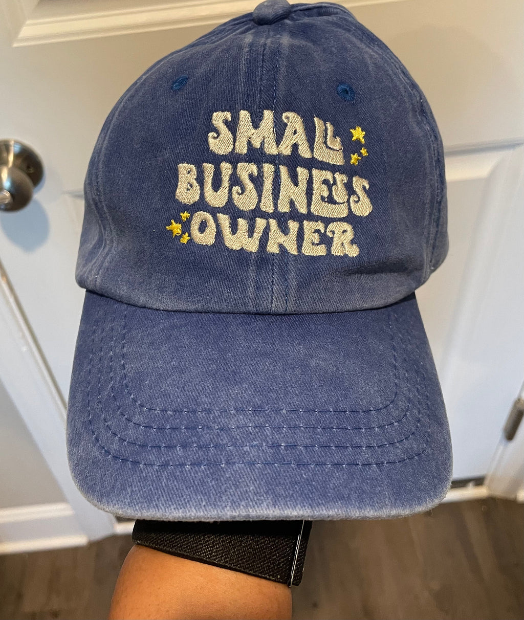 Satin Lined Ponytail Hat: Customizable Vintage Washed Cap