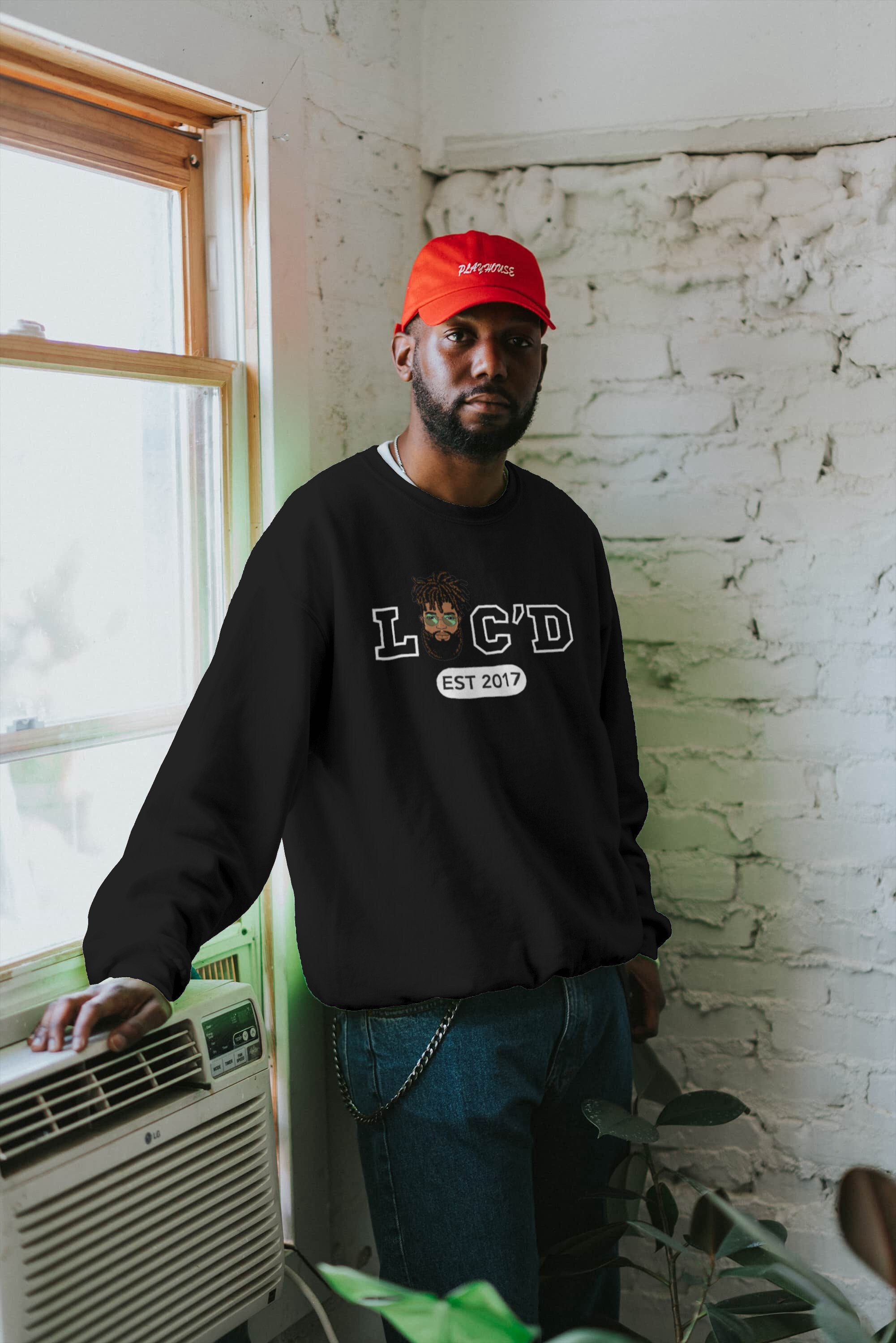 Embroidered Loc'd Establishment Crewneck Sweatshirt