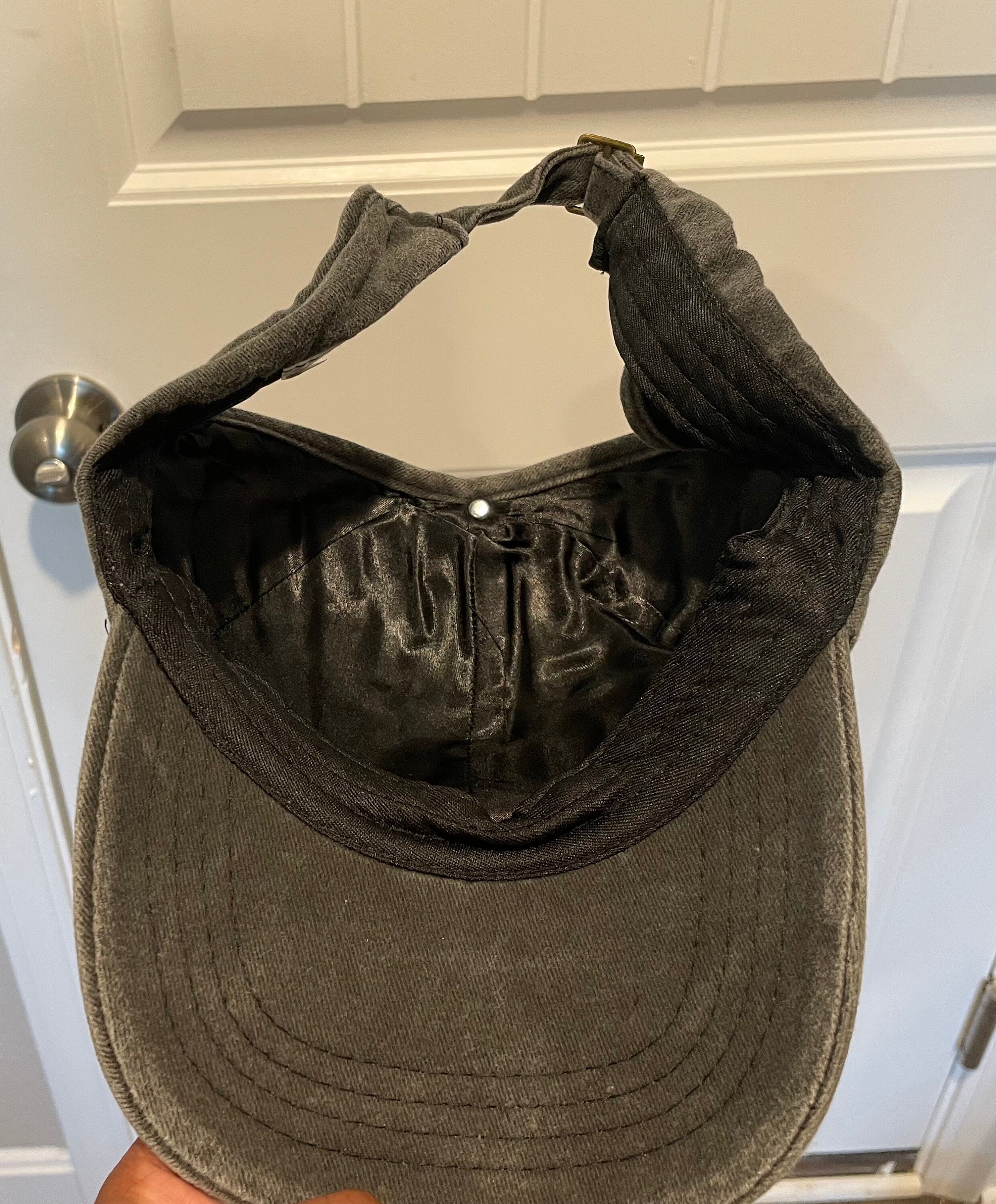 Satin Lined Ponytail Hat: Customizable Vintage Washed Cap