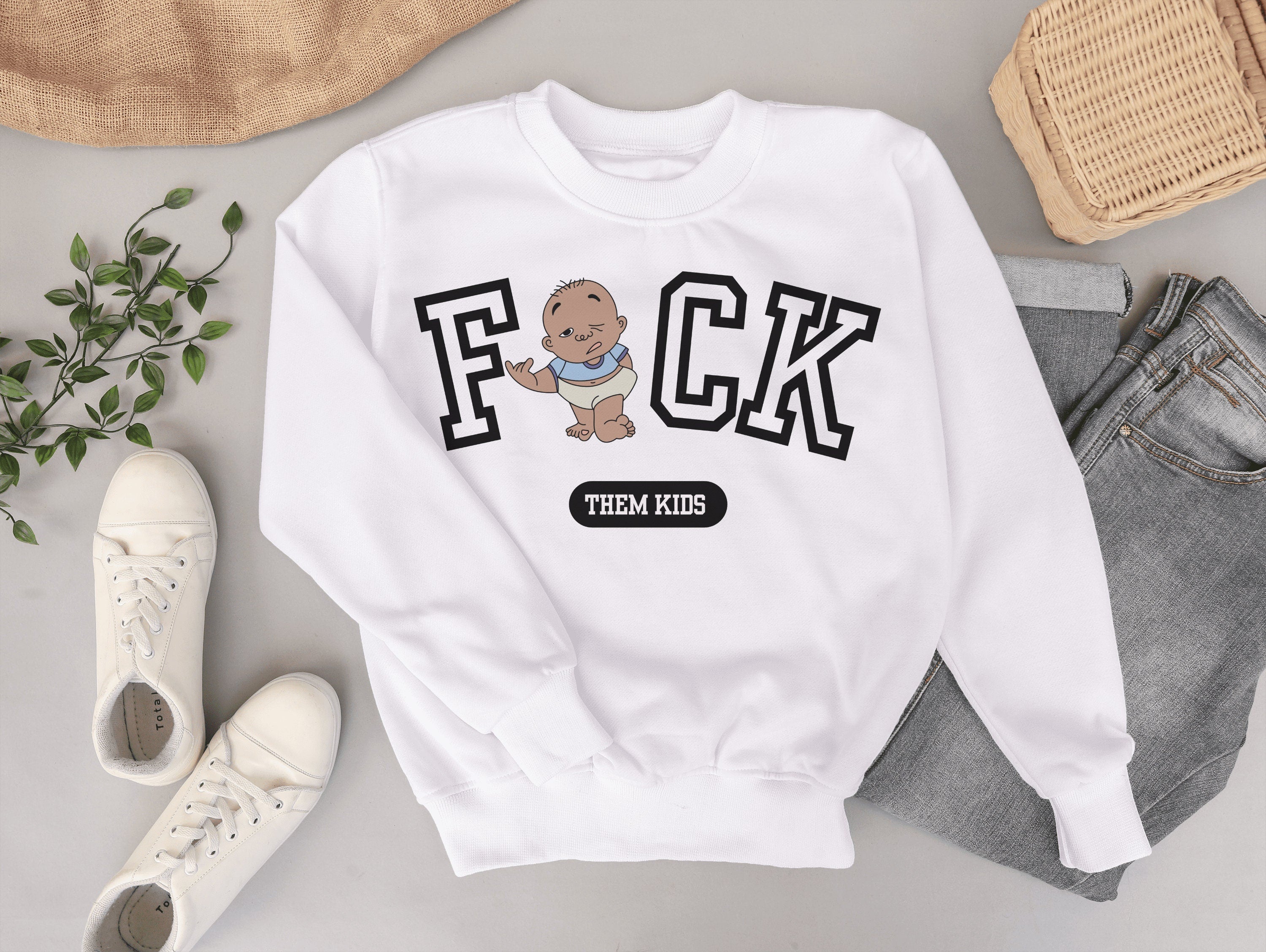 F*ck Them Kids 90s Inspired Crewneck Sweatshirt